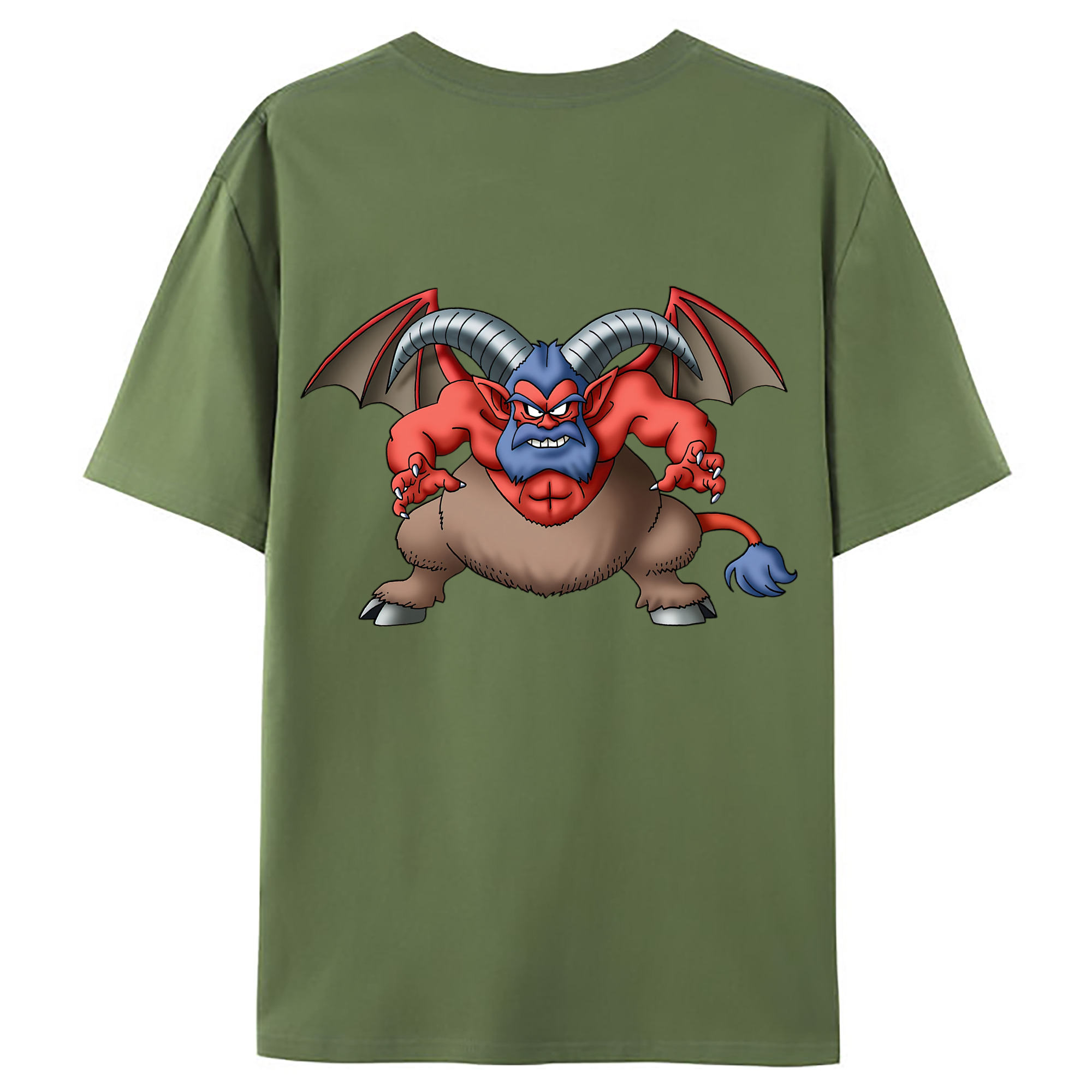 （画像用） ドラゴンクエスト Doragon Kuesuto Dragon Quest 綿100％ メンズ半袖Tシャツ（バックプリント） 通気性